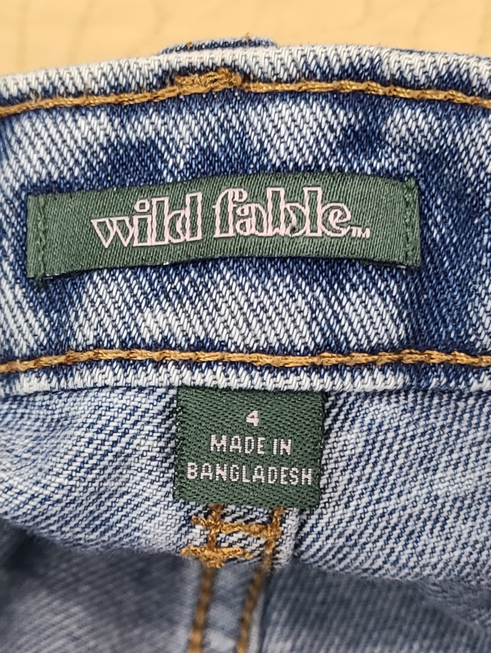 Wild Fable Acid Wash Hi Rise disstressed denim jean shorts size 4 - Picture 3 of 7